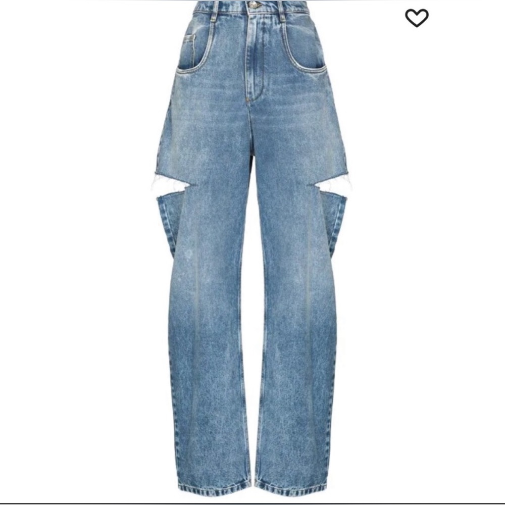 Maison Margiela Distressed Straight Leg Denim size 36 (0) With Cut Outs